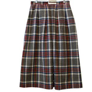 JG Hook, Size 14,  Wool Blended Plaid, Lined Skirt